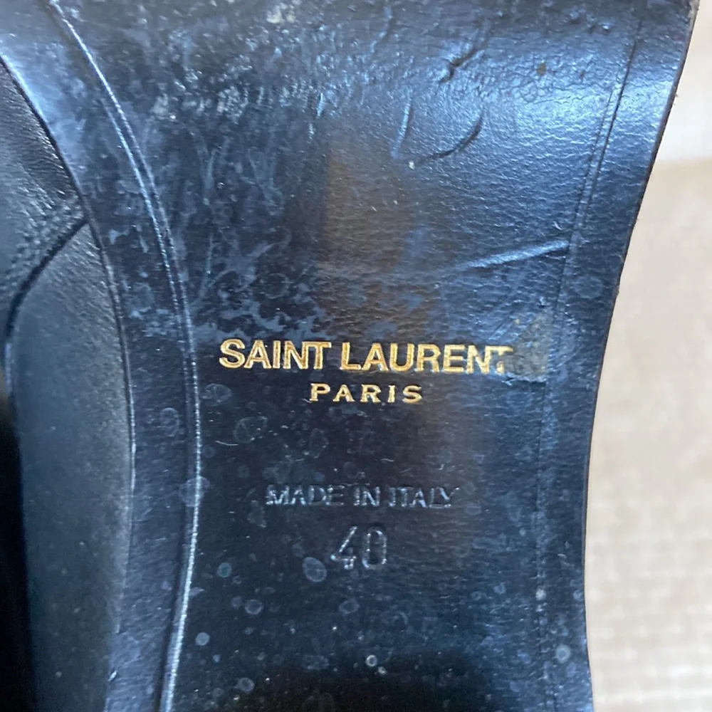 Saint Laurent black leather ankle booties size 40 - Picture 6 of 6